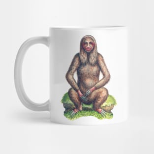 sloth cartoon naturalists vintage Mug